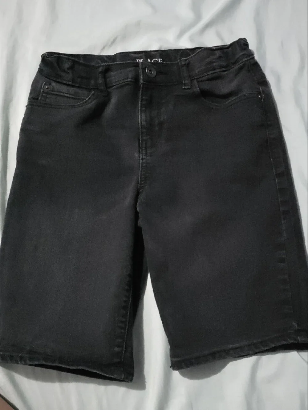 The Children's Place Kids Shorts Bundle in Black, Gray & Blue Size10